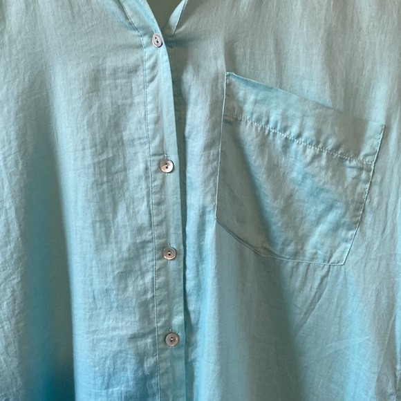 Eileen Fisher Button down Lightweight Cotton Shirt - Picture 3 of 6